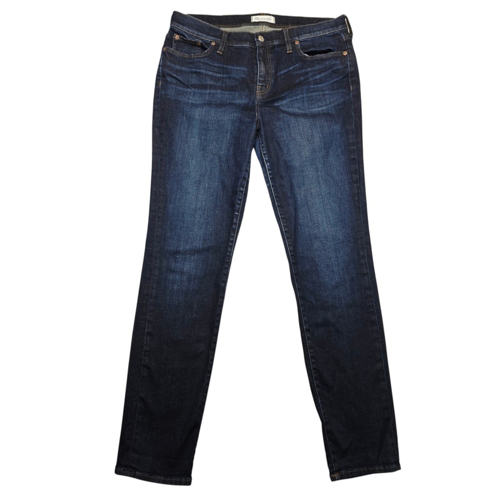 Madewell Skinny Jeans Dark Indigo Wash Mid Rise Denim Womens 35x31